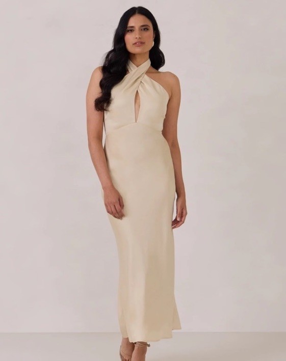 Park & Fifth Women’s Cooper Dress Champagne Size Small