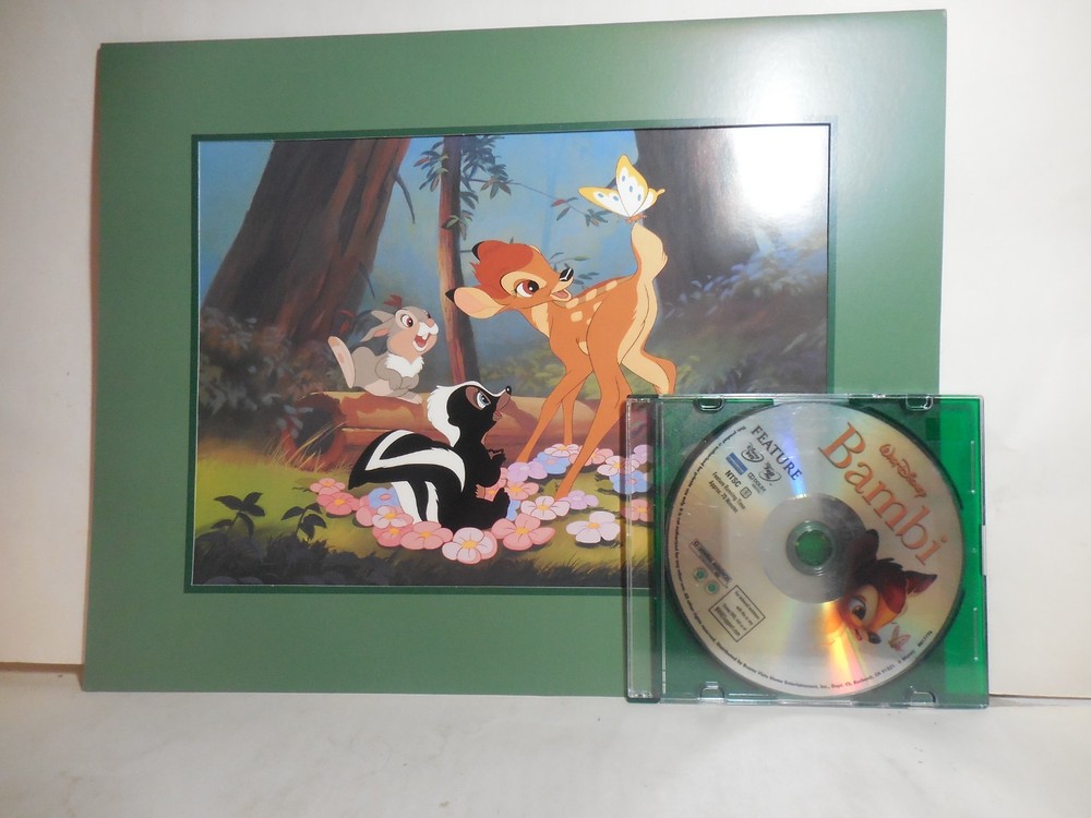 Walt Disney's Masterpiece Bambi Exclusive Commemorative Lithograph 1997 11x14