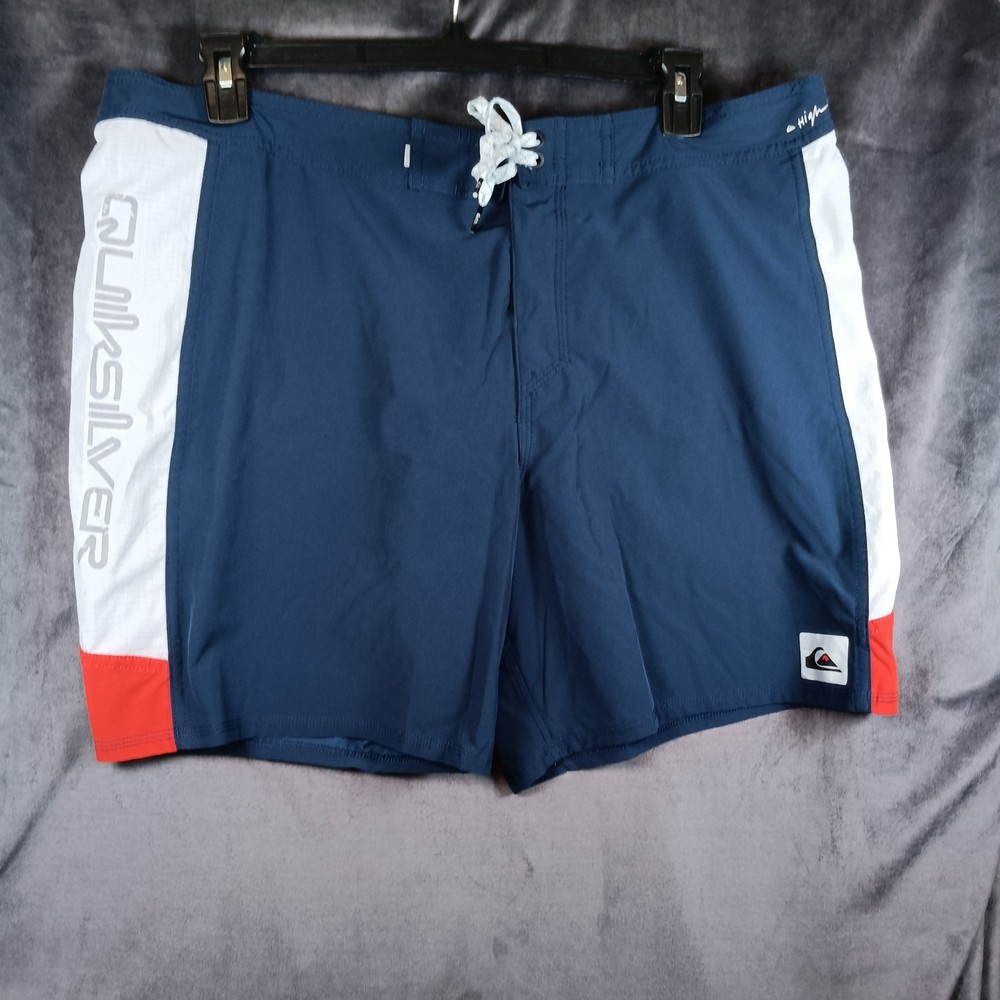Quicksilver  Dry Flight Board Shorts  Mens  38 Inch Waist Tie  Flat Front
