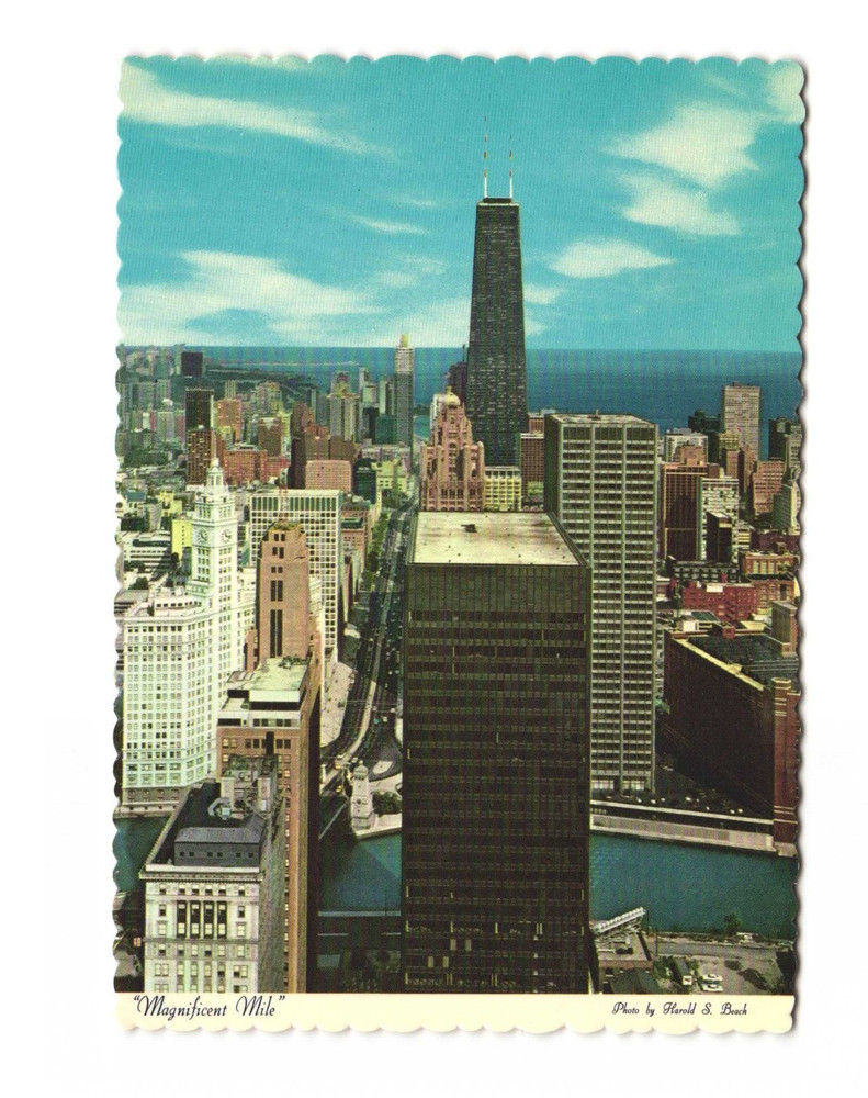 Magnificent Mile Chicago IL vintage postcard unposted