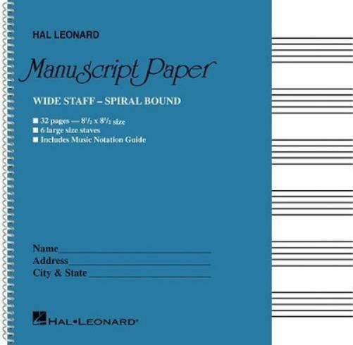 Wide Staff Wirebound Manuscript Paper (Aqua Cover) (Paperback)Another great item from Rarewaves USA | Free delivery!