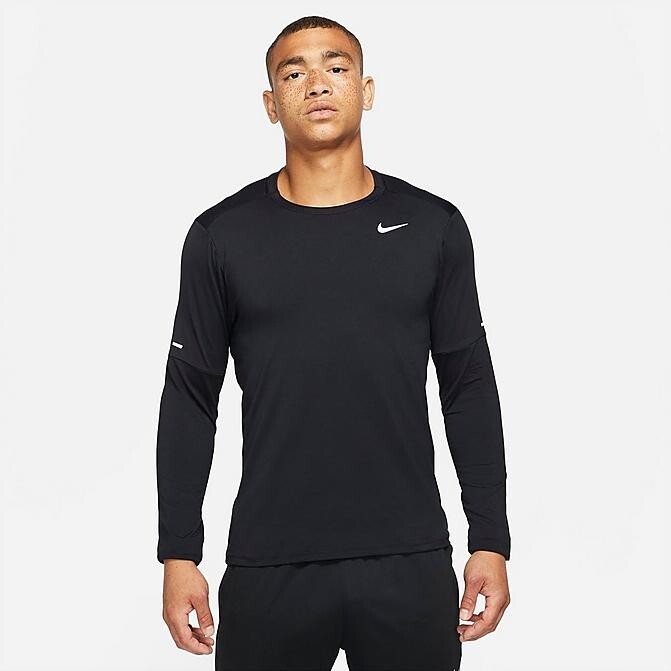 Nike Dri-FIT Element Crew Black Running Long Sleeve Top
