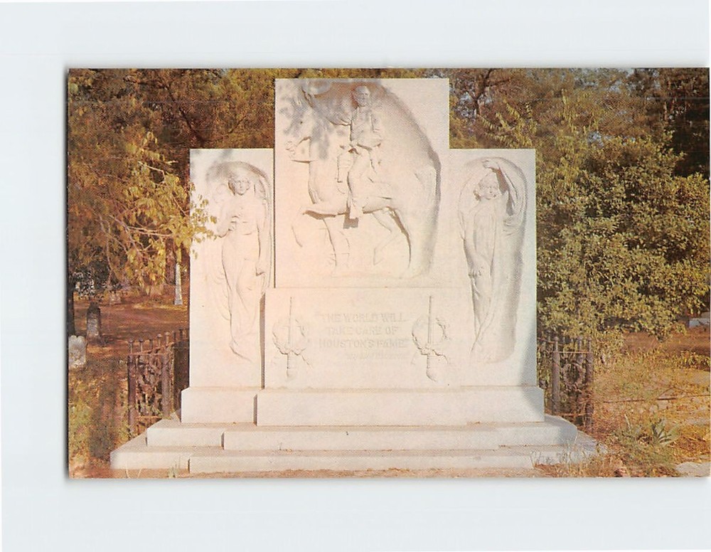 Postcard General Sam Houston's Grave At Huntsville Texas