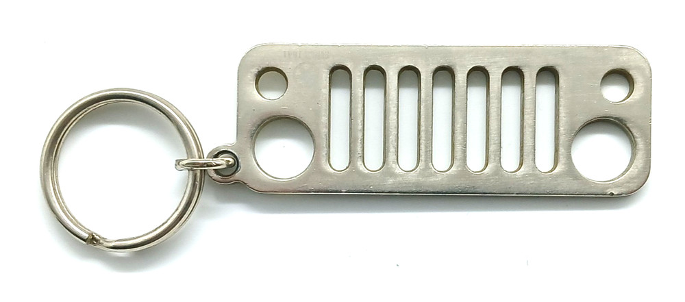 Vintage Jeep Front Grille Rat Rod Keyring Keychain