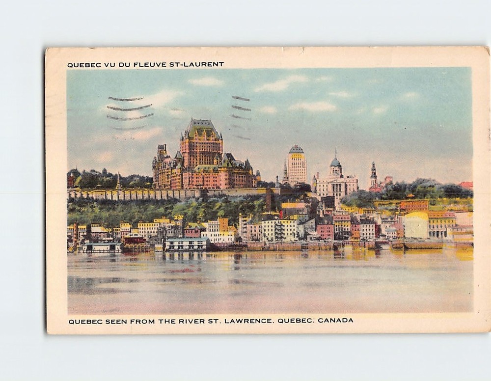 Postcard View from the River St. Lawrence Quebec Canada