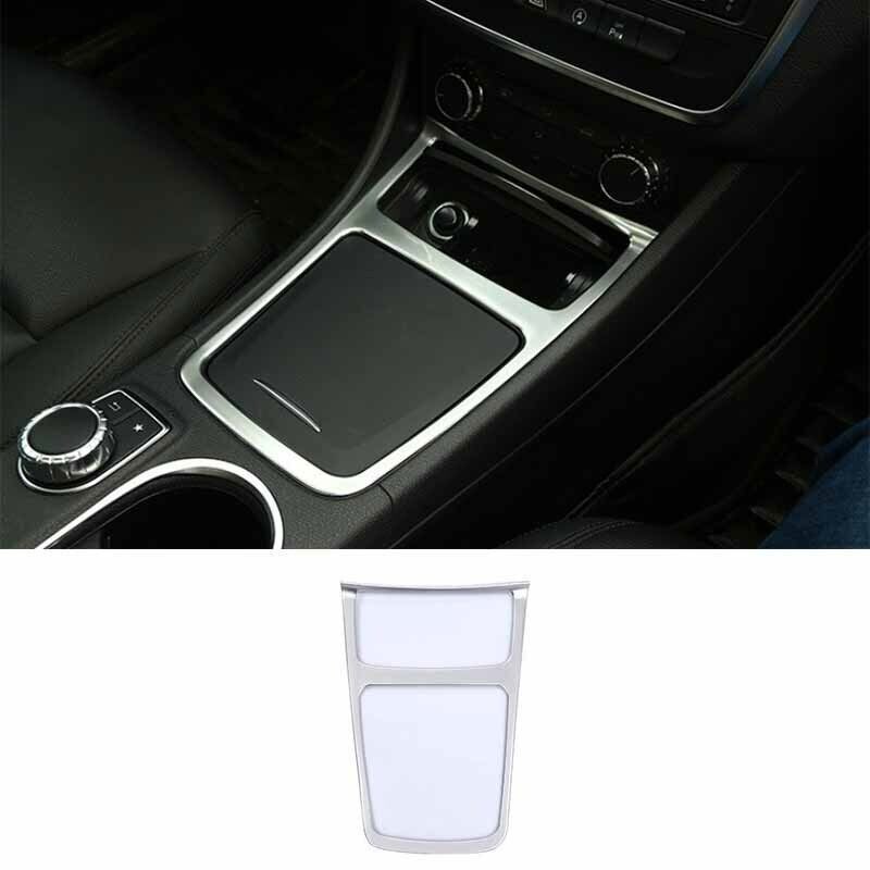 For Benz GLA CLA 2013-2019 ABS Matte Silver Cover Trim Console Gear Storage Box
