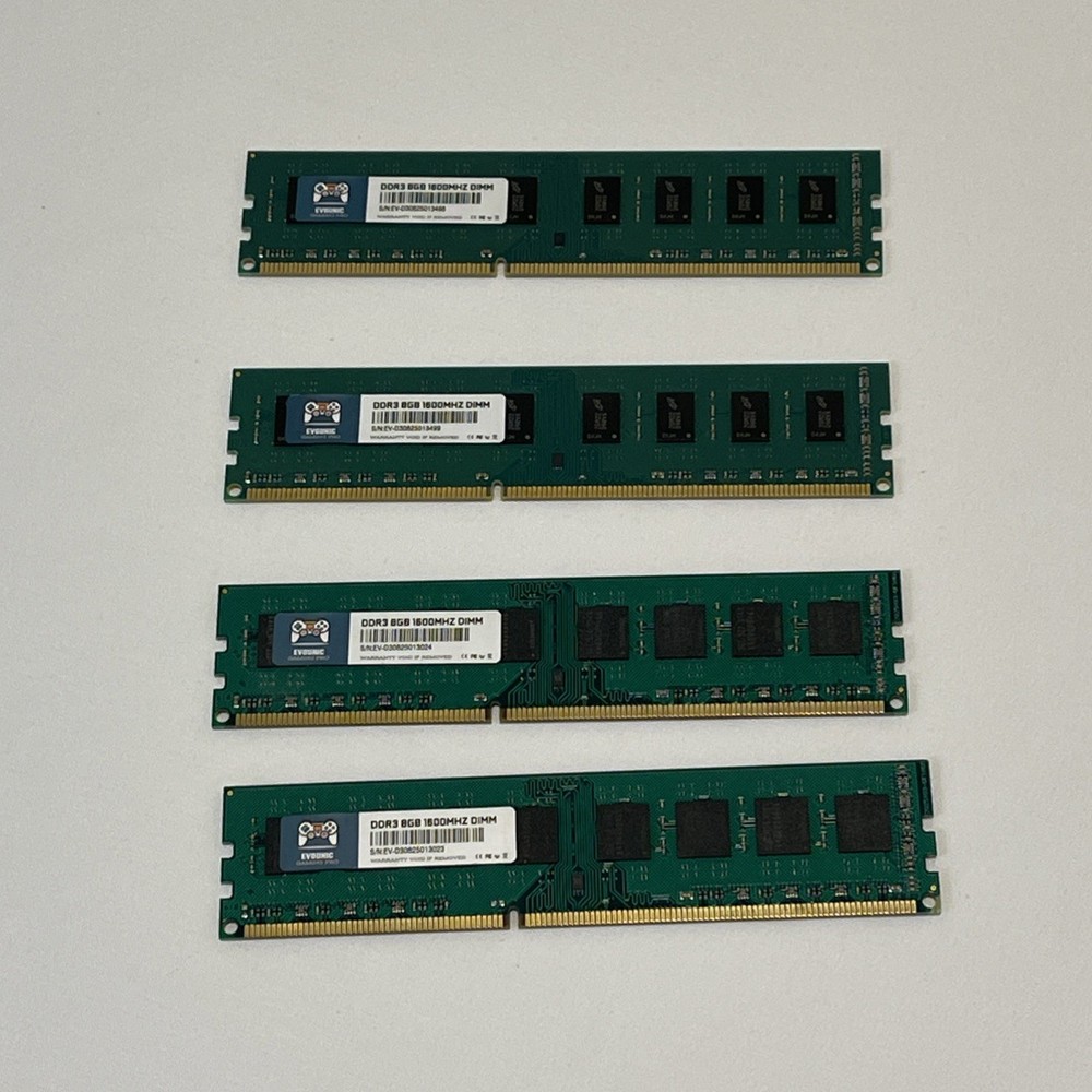 32GB Kit (4x8GB) DDR3 1600MHz Desktop RAM PC3-12800 DIMM Memory Modules Tested