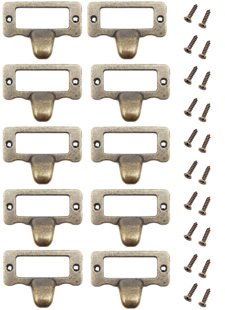 10-Pack Drawer Cabinet Label Holders for Home Organization