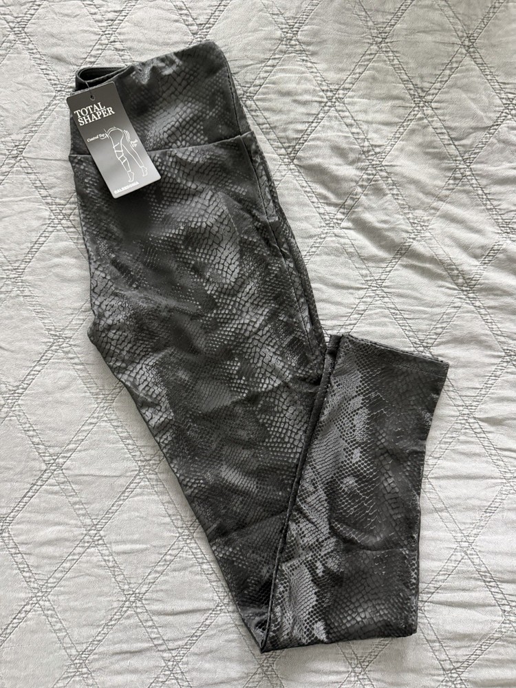 NWT - Calzedonia Leggings Total Shaper - Black Snake Print - Size Medium