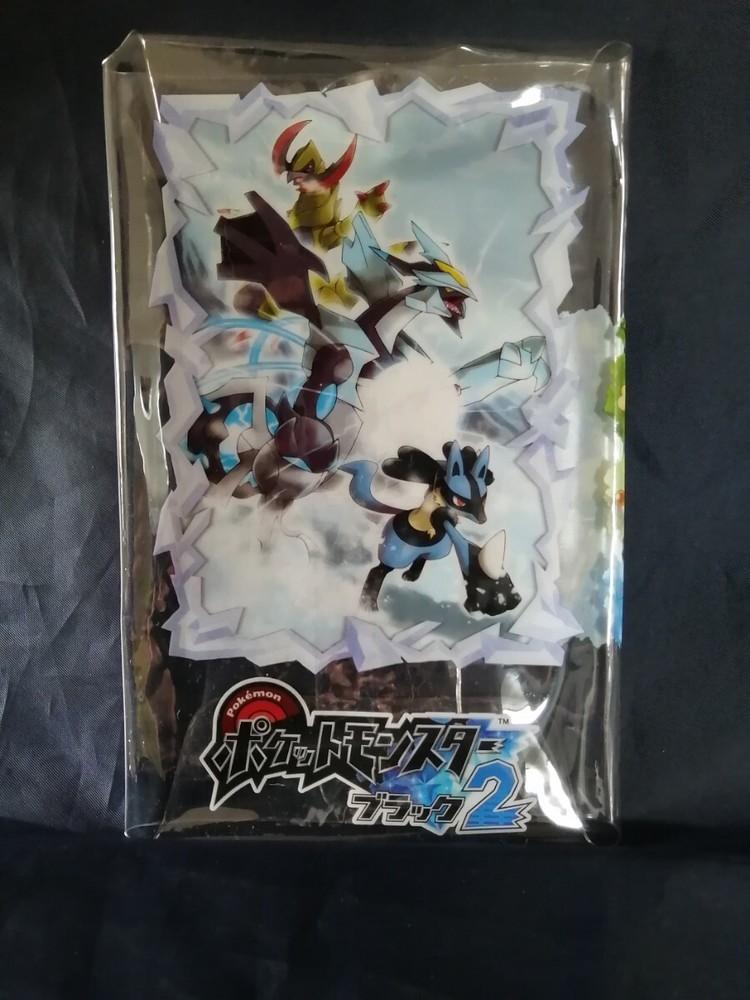 Used Pokemon BW2 Clear Case Clear Pouch Black Kyurem Lucario Goods