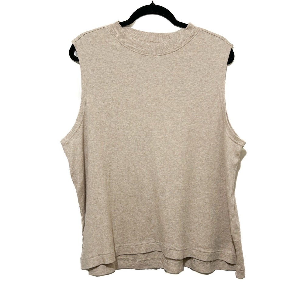 Pact Beige Top Sleeveless Organic Cotton Casual Neutral Gorpcore Granola Sz XL