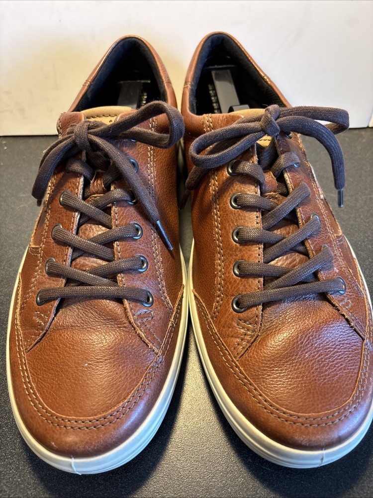 Ecco SOFT 7 Street Sneakers Shoes Brown Comfort Men's Size EU 45. US 11. VGC