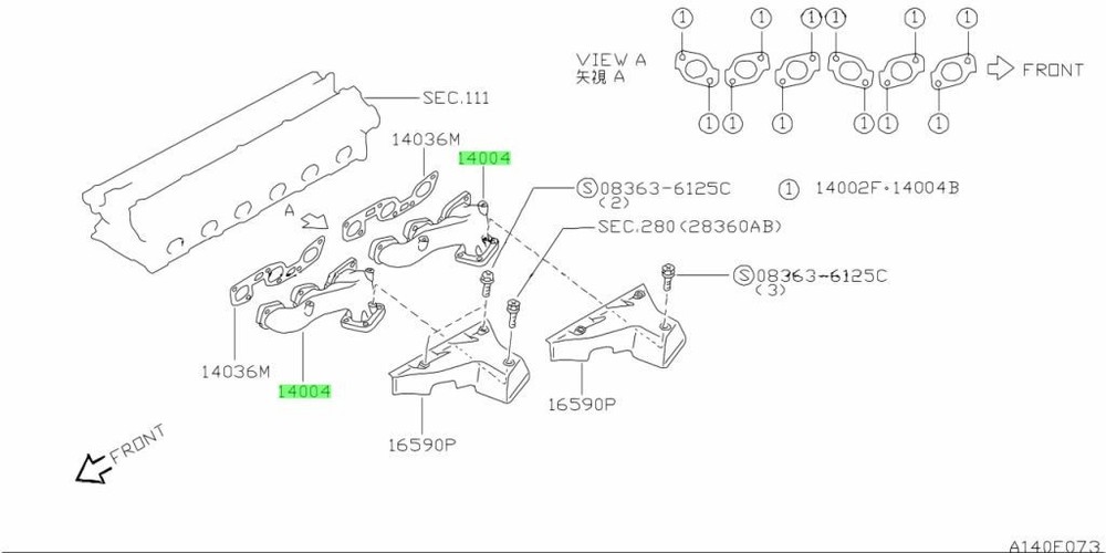 Manifold, Exhaust For: Skyline R33 GTR BCNR33 95-98