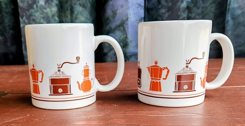 Vintage 1970s Percolator Coffee Grinder Mugs Cables Socks Supplements