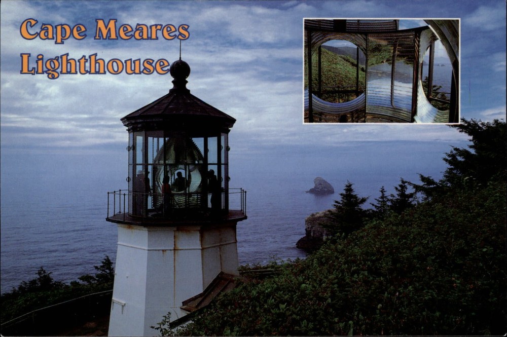 Oregon Cape Meares Light House two views ~ unused postcard sku993