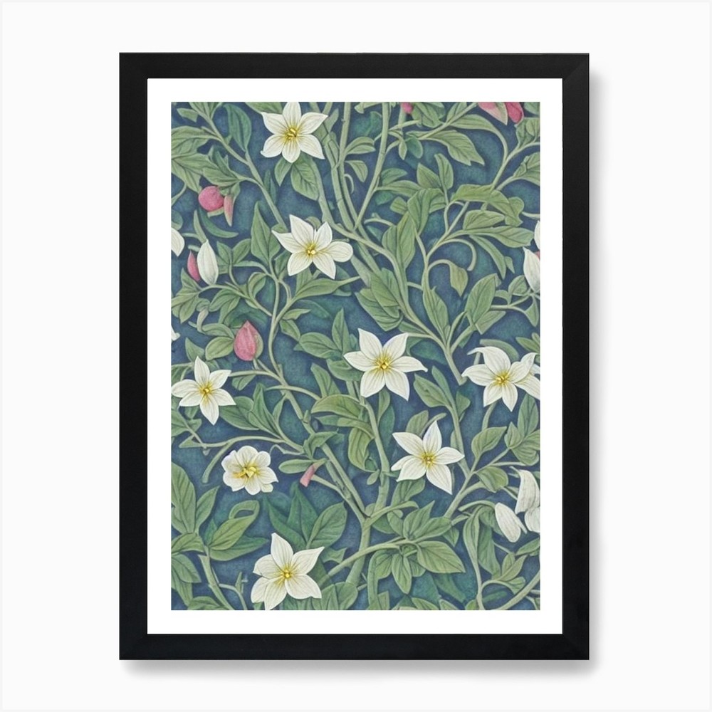 Flowering Dogwood tree Vintage Bota Framed Wall Art Poster Canvas Print Picture