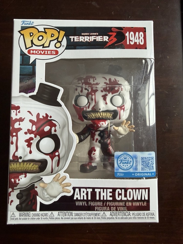 Terrifier 3 Art the Clown Bloody Funko Pop #1948 Exclusive Common