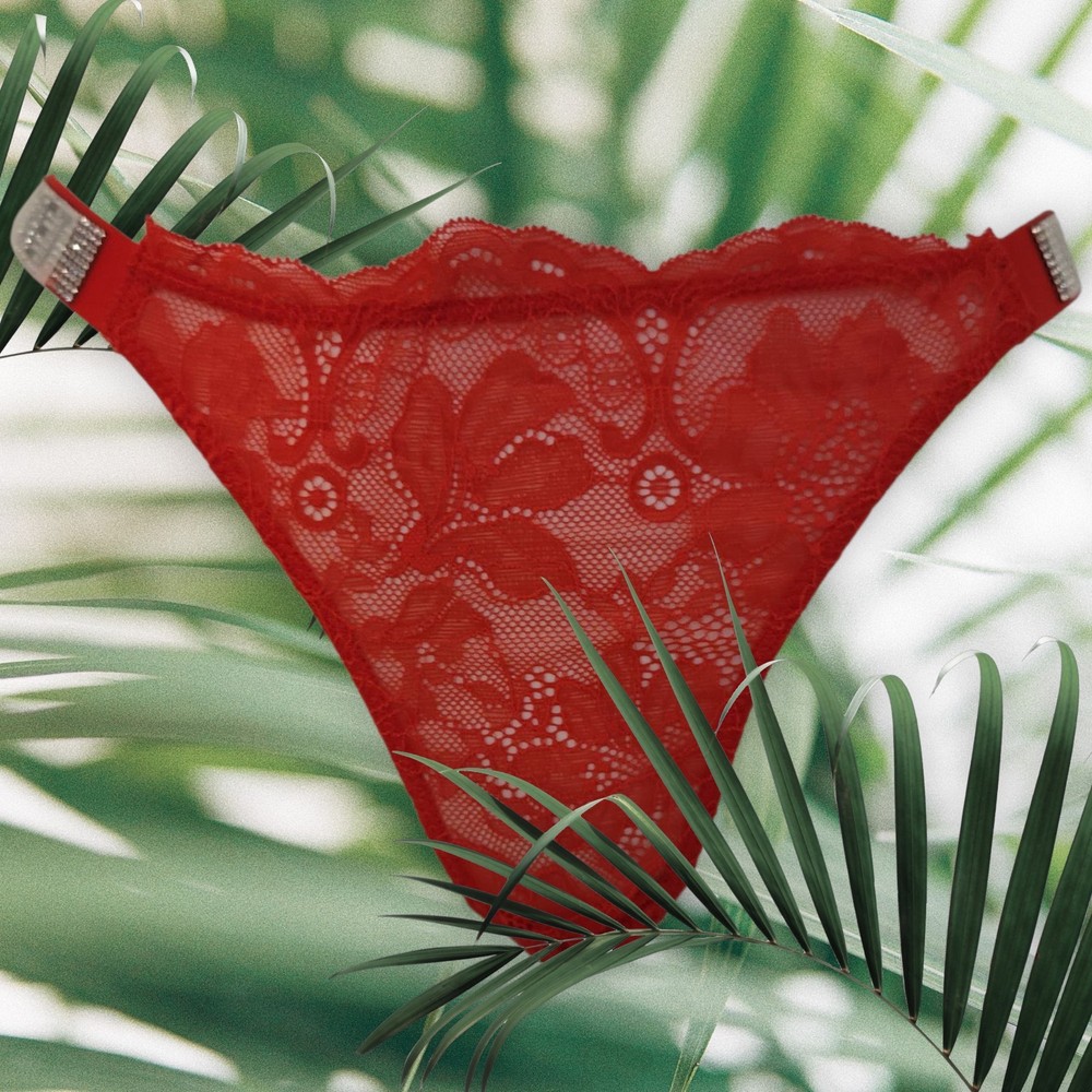 Victoria's Secret Very Sexy Shine Strap Bikini Panty Rhinestone Sz (L)