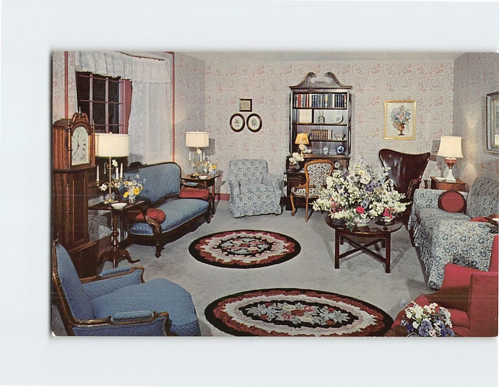 Postcard Living Room Green Mountain Inn & Motel Stowe Vermont USA North America