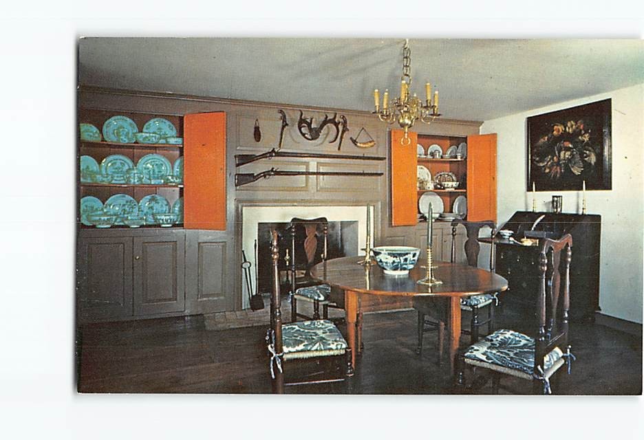 Postcard Old Parlor Van Cortlandt Manor House Croton on Hudson New York USA