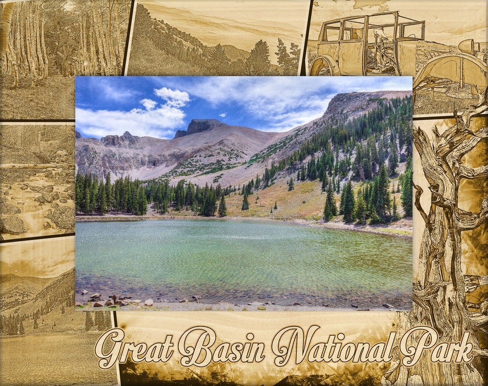 Great Basin National Park Laser Engraved Wood Picture Frame Landscape (4 x 6)