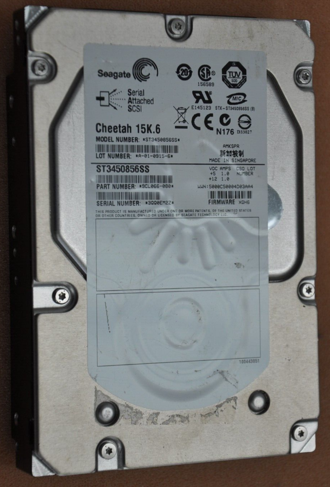 Seagate Cheetah 15K.6 ST3450856SS 450GB 15K SAS 3G/bs LFF 3.5 inch Hard Drive