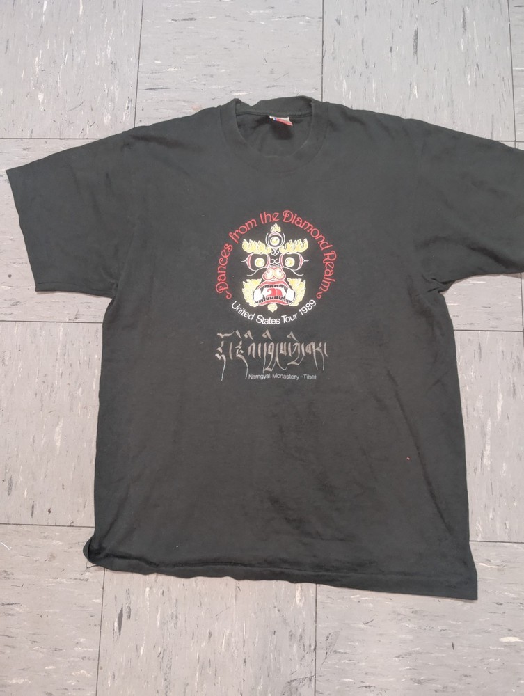 Vtg 1989 Dancers From The Diamond Realm Tour T-Shirt Namgyal Tibet Large