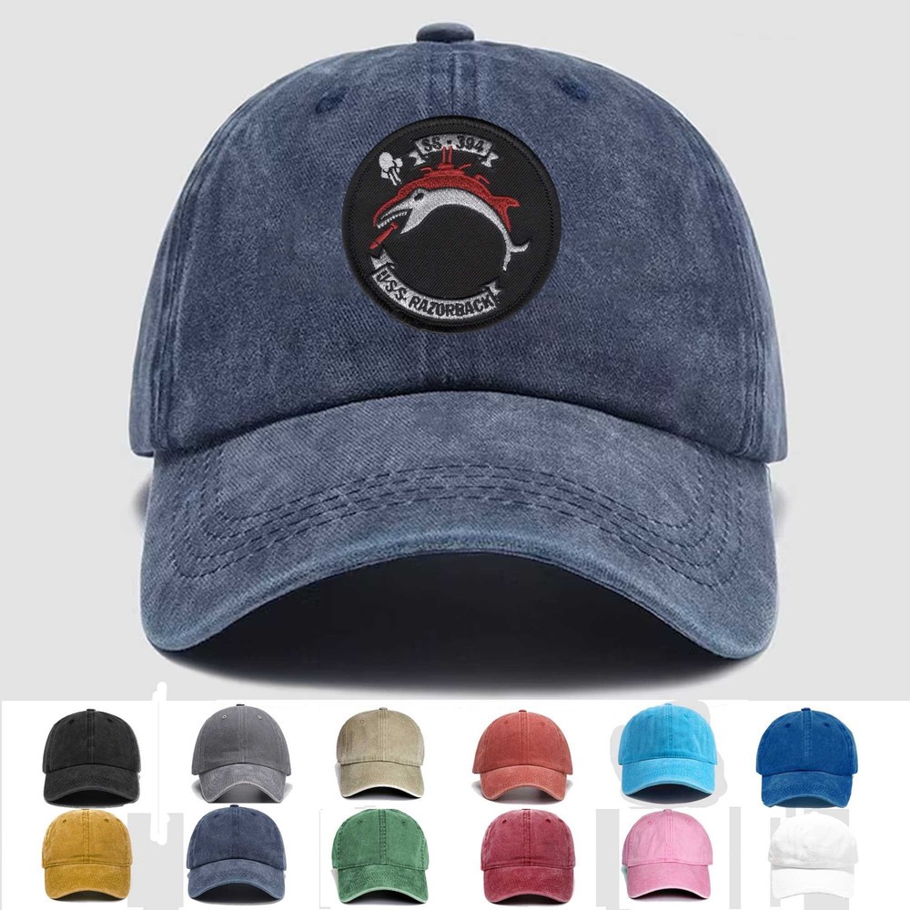 Custom Embroidered Hat SS-394 USS Razorback, Veteran Cap, Trucker Hat, Gift 3