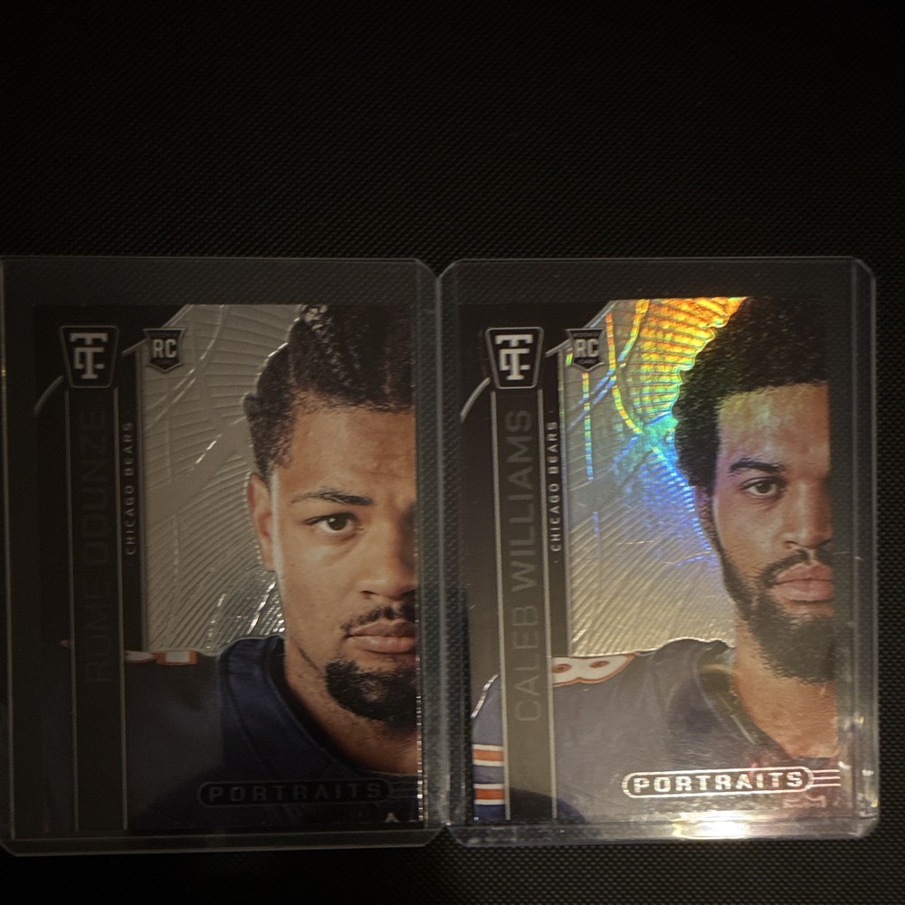 2024 Panini Origins Portraits Rookie 2-Card Lot Caleb Williams Rome Odunze