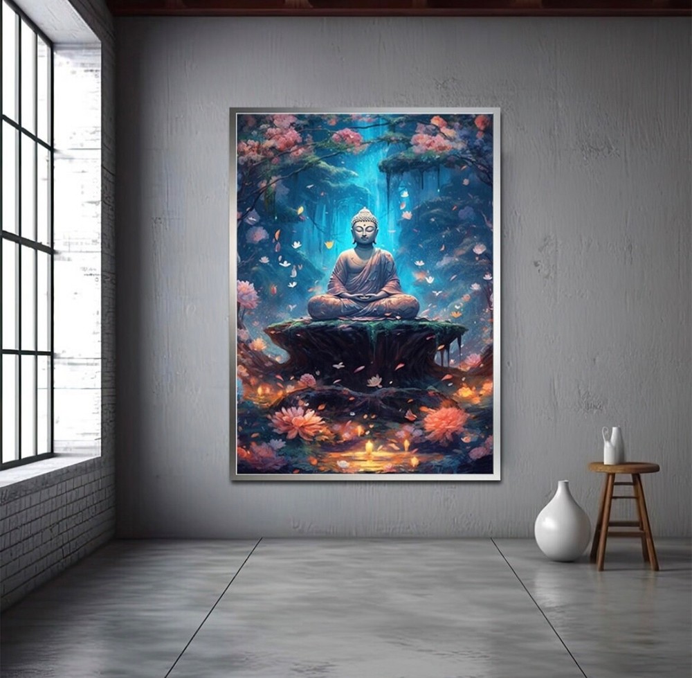 Buddha meditation Canvas Wall Art Canvas Art Buddhist Home Decor