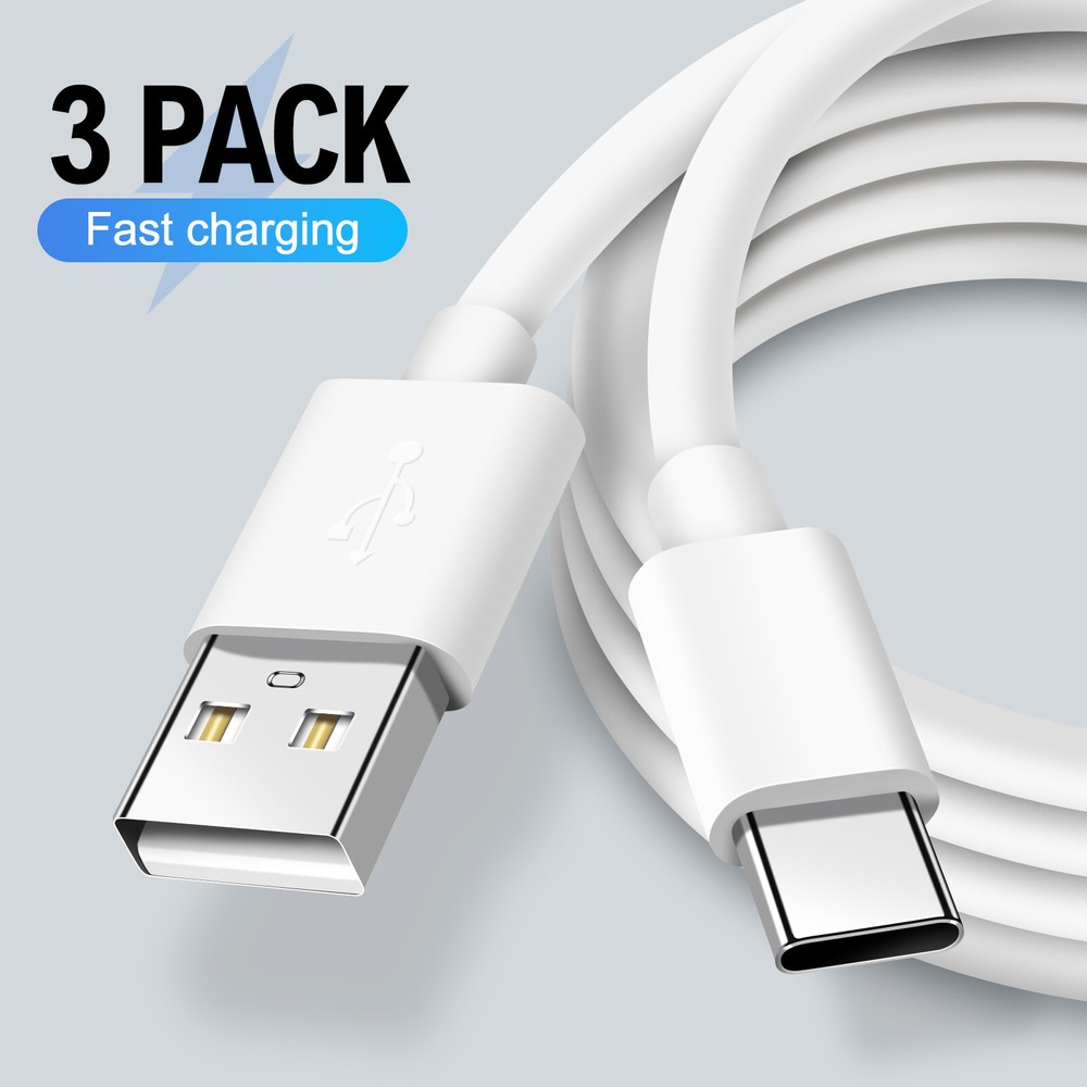 3 Pack USB-C to USB-A Cable Fast Charge Type C Charging Cord Rapid Sync Charger
