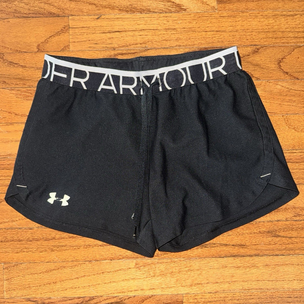 Under Armour Athletic Shorts Black Women XS Running Gym Elastic Waist Solid