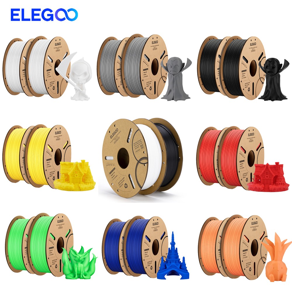 2KG ELEGOO PLA 3D Printer Material FDM 3D Printer 1.75mm Filament SPUS In Stock