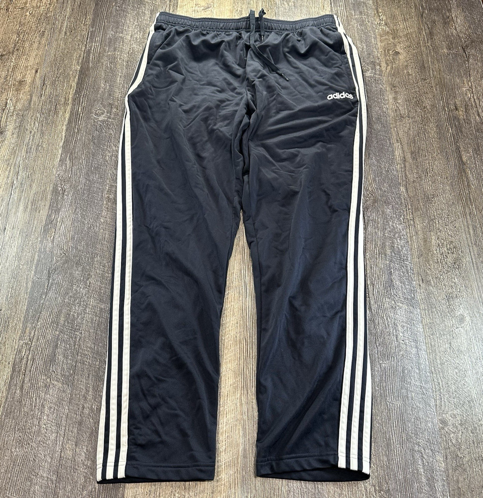 Adidas Men’s Essentials 3 Stripe Tricot Training Pants - Navy Blue - 2XL