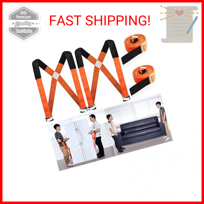 Thickened Sponge Padded Moving Straps for Two-Person Adjustable Heavy Lifting