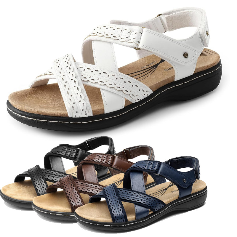 Women  Arch Support Sandals Comfortable Open Toe Dress Flats Walking Sandals