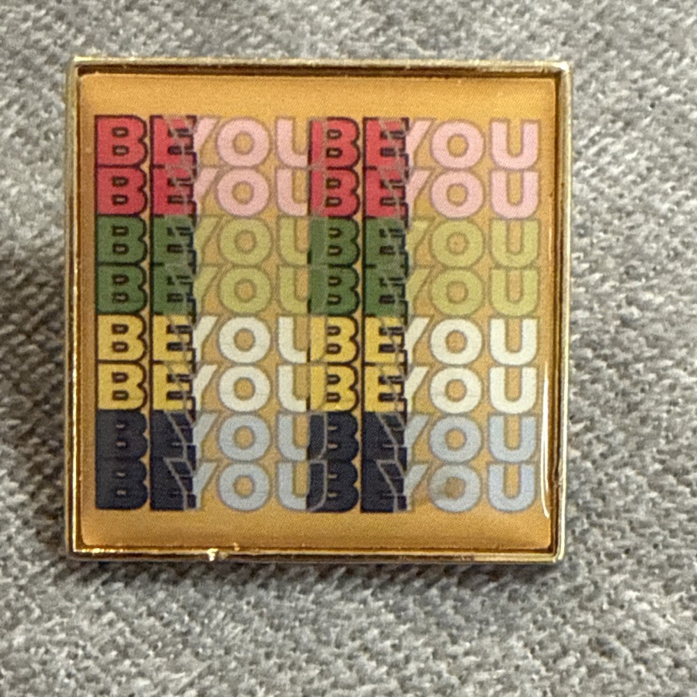 Vintage Be You Colorful Enamel Lapel Hat Pin Brooch Equality Rainbow