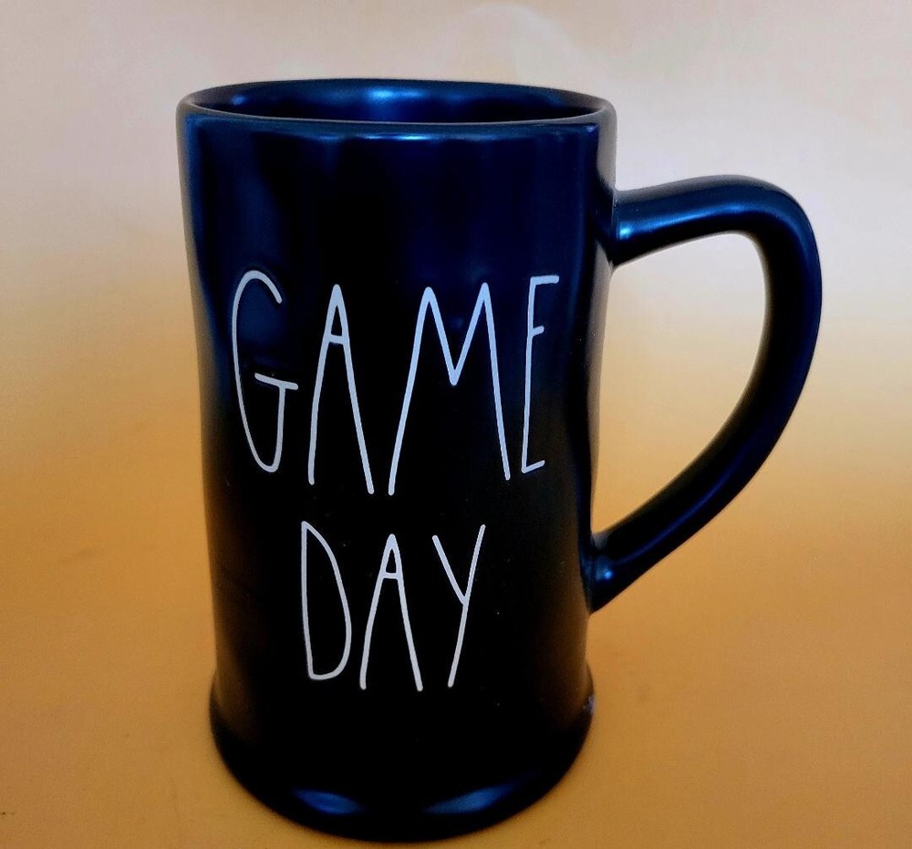 Rae Dunn Game Day Ceramic Beer Mug 6 Inch Sturdy for Beverages  