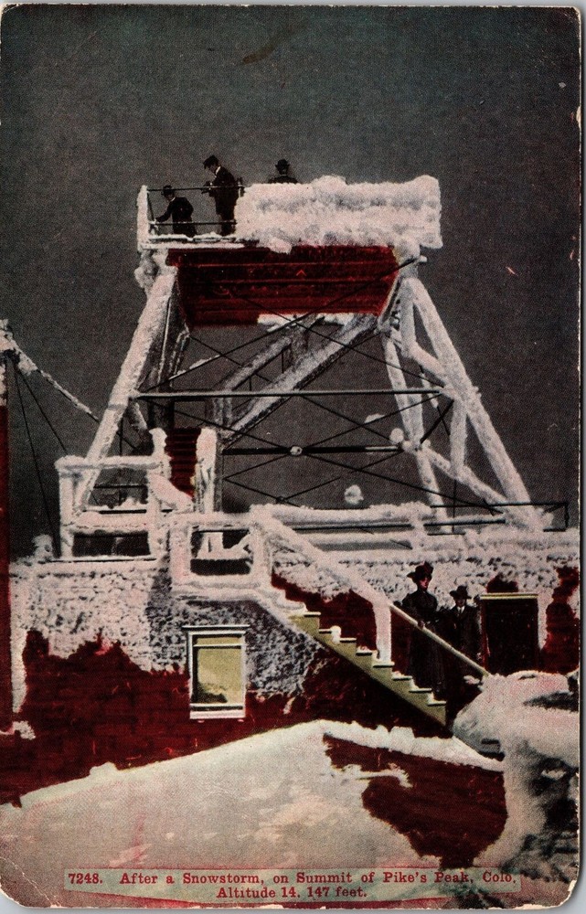 Pike's Peak CO-Colorado, Scene After a Snowstorm, Vintage Postcard