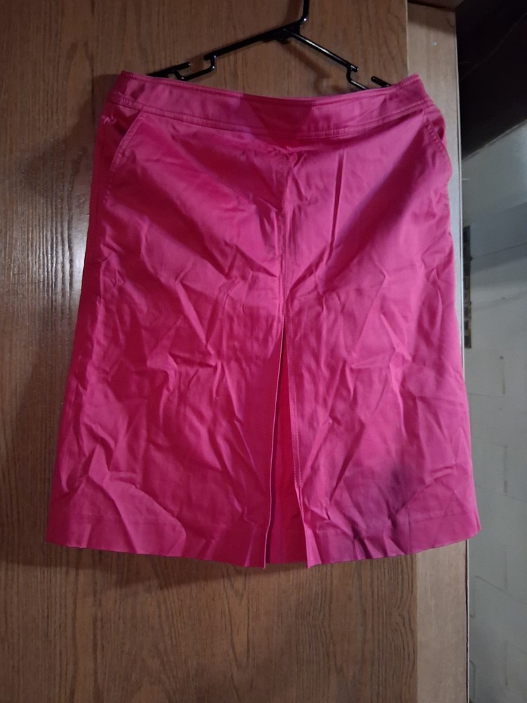 Pink Knee Length Straight & Pencil Skirt Solid Pattern Regular Size Women