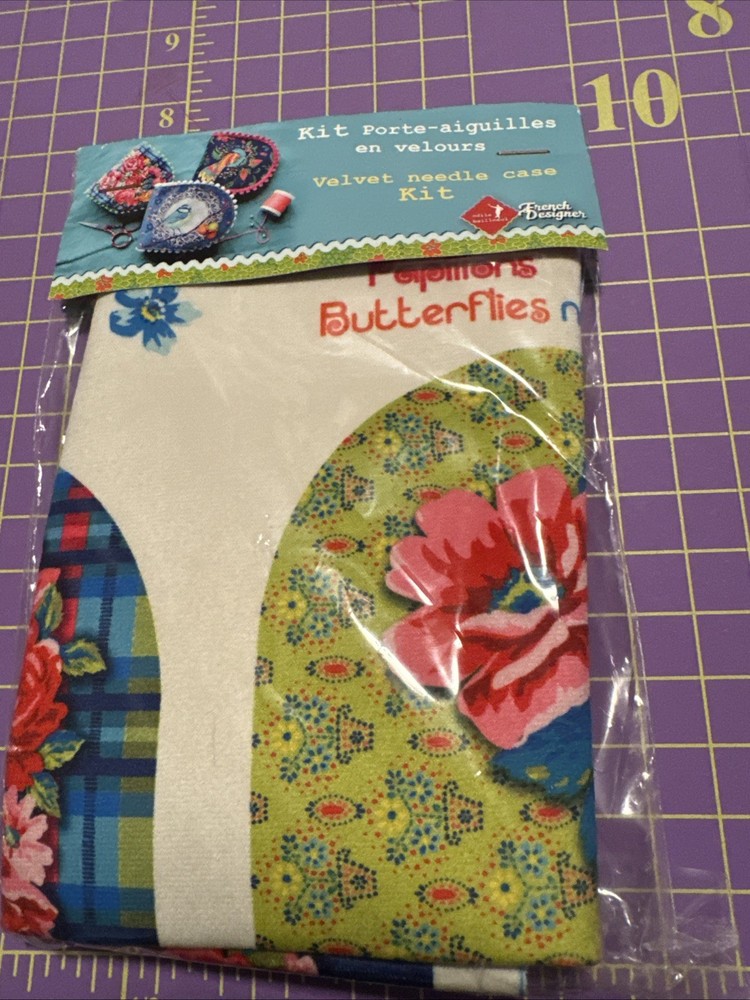 Odile Bailloeul Butterfly Needle Case Velvet French Sewing Kit