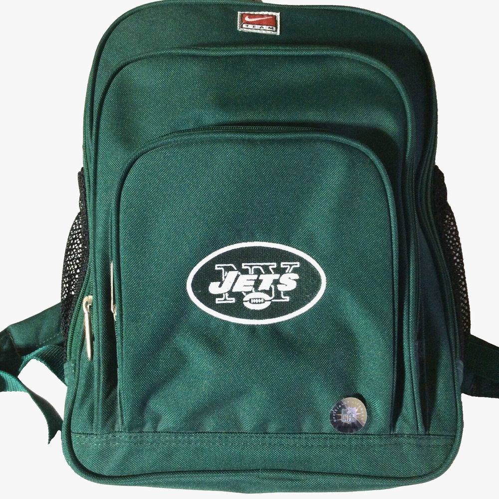 Nike NFL New York Jets Embroidered Logo Green Backpack for School Travel