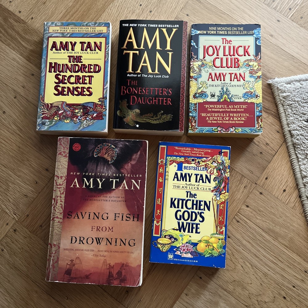 Lot 5 Amy Tan Books: Joy Luck Club, Kitchen God's Wife, Bonesetter Daughter, etc