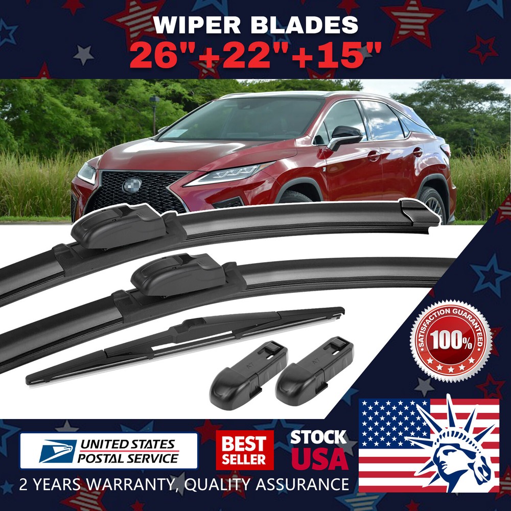 Easy Installation Durable 26''+22'' & Rear 15'' Premium Windshield Wiper Blade