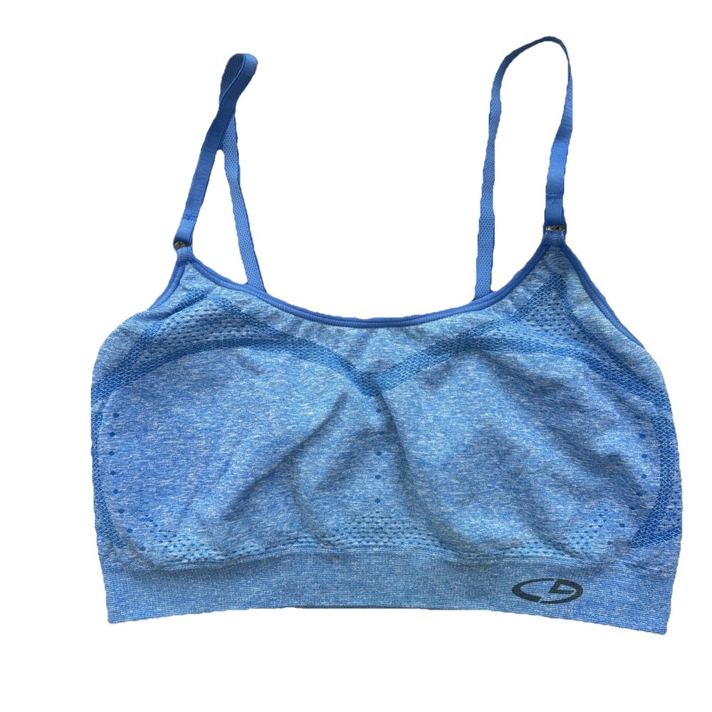 Champion Blue Heathered Sports Bra Athletic Size Medium