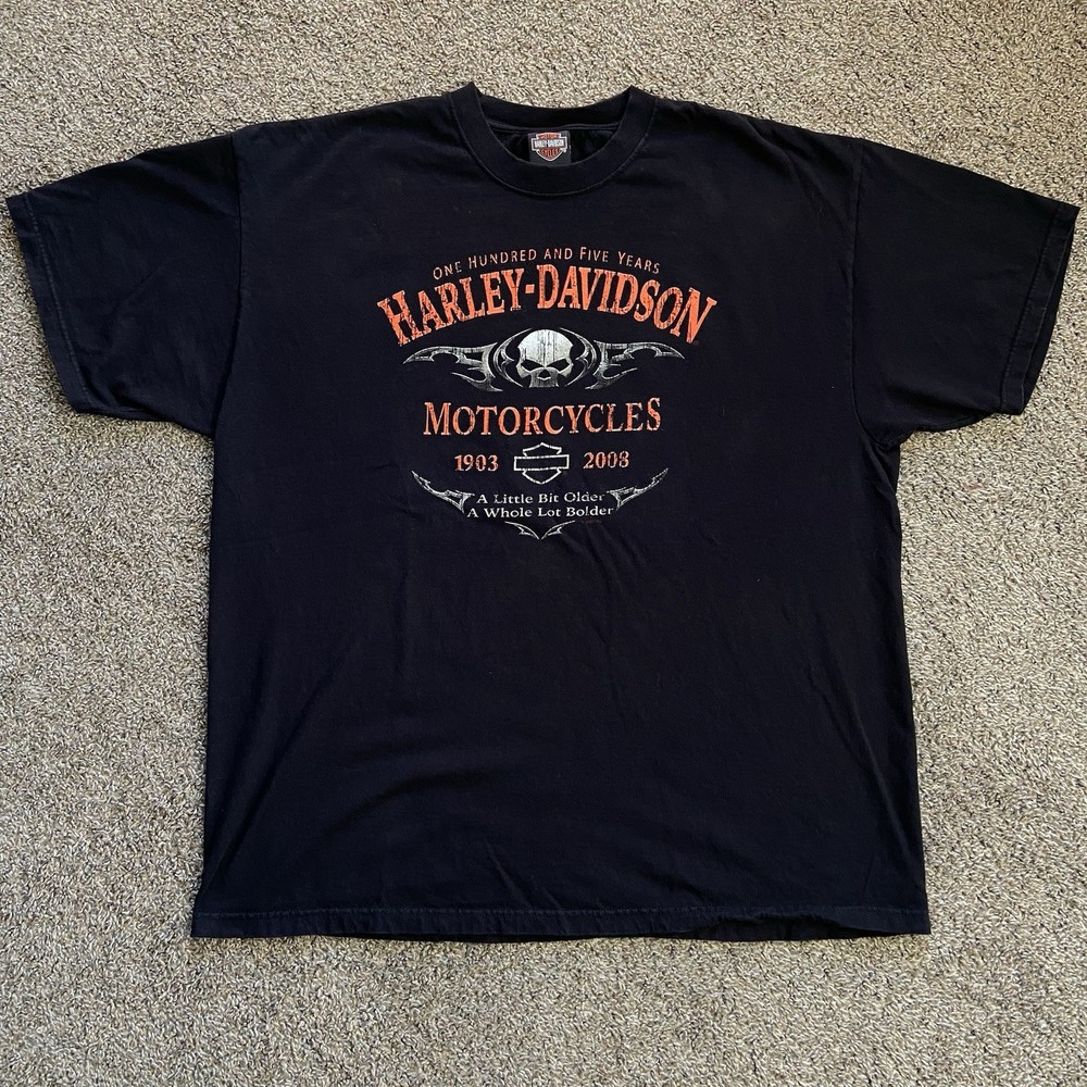 Harley-Davidson 2XL T-Shirt Vintage 2008 Albany Oregon Double Sided Graphic Tee