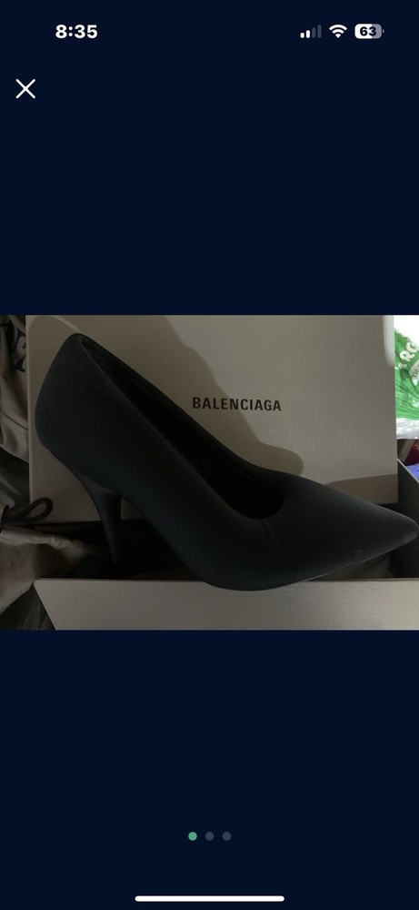 Balenciaga Women's Square Knife Pump Heel Black/Croc, Size EU39/US9