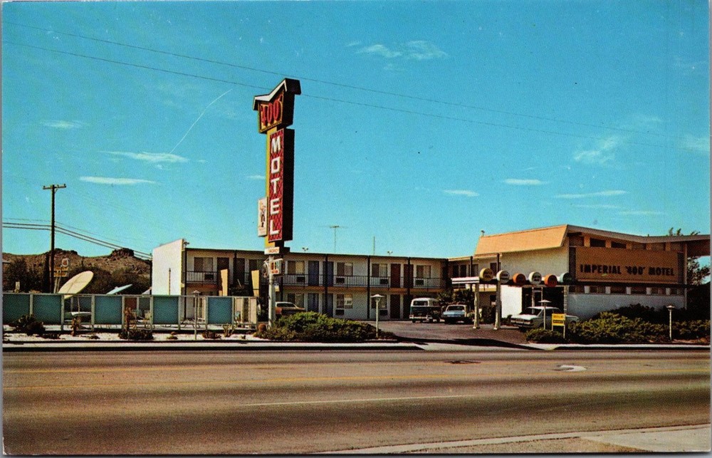 Vintage Imperial 400 Motel Kingman Arizona Postcard Route 66 Era Chrome