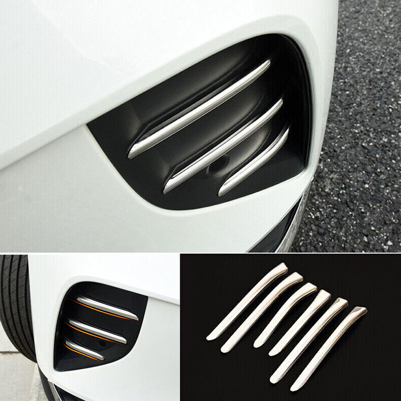 For Volkswagen ID.4 2021-24 Chrome steel Front Grille Trim Fog Light Strip Cover