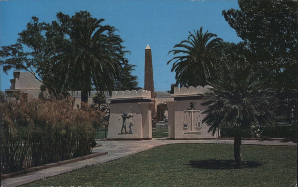 San Jose, California CA Portal Rosicrucian Park, Egyptian Temple Gate Vintage